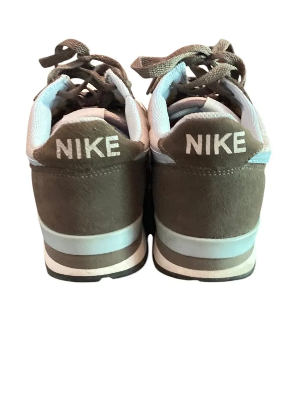 Women's NIKE Internationalist Running Shoes Gray / Light Blue Size 9.5 / 9 1/2